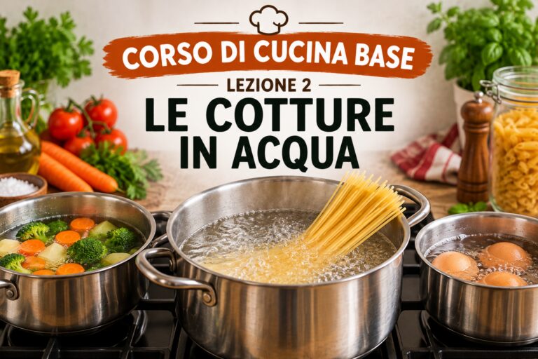 Corso di cucina base – Lezione 2: le cotture in acqua