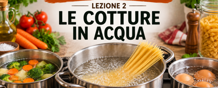 Corso di cucina base – Lezione 2: le cotture in acqua