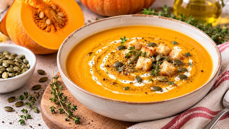 Vellutata di zucca cremosa