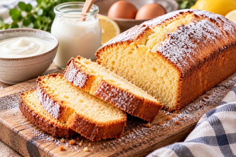 Plumcake allo yogurt soffice tagliato a fette