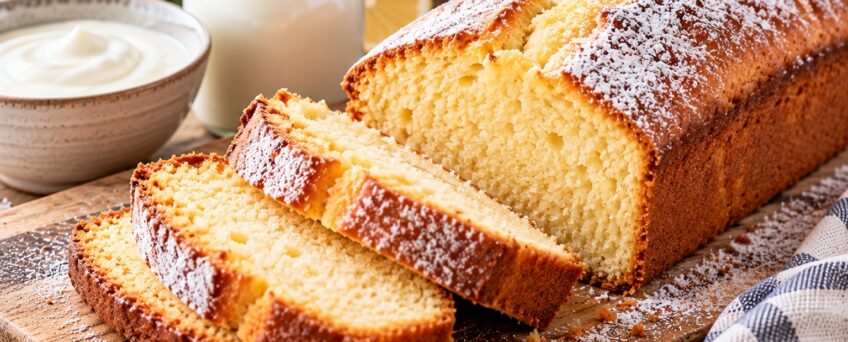 Plumcake allo yogurt soffice tagliato a fette